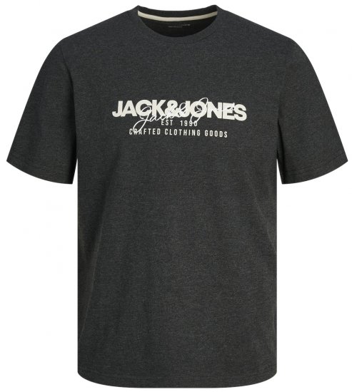 Jack & Jones JJALVIS T-Shirt Black - Tričká - Nadrozmerné tričká - 2XL-14XL