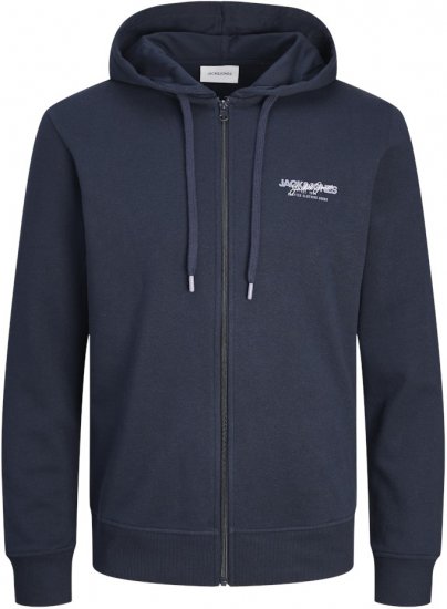Jack & Jones ALVIS Hoodie Navy Blazer - Mikiny & mikiny bez kapucne - Mikiny & Mikiny s Kapucňou 2XL-12XL