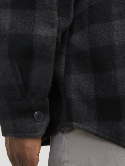 Jack & Jones ZAC BRUSHED Long Sleeve OVERSHIRT Grey - Košele - Košele 2XL-10XL