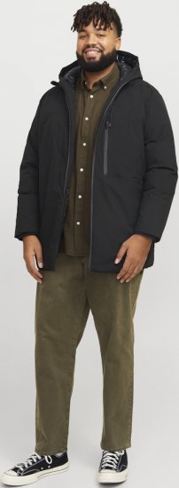 Jack & Jones PAYNE Windproof Parka Black - Bundy - Bundy Nadmerné Veľkosti 2XL-8XL