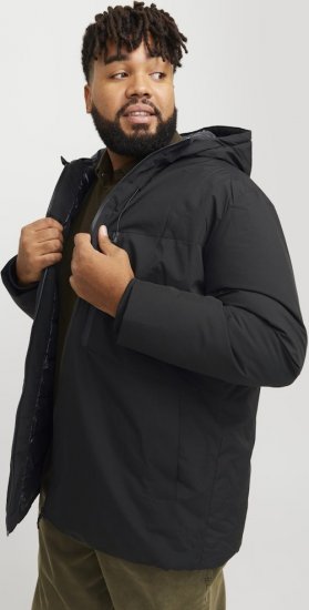 Jack & Jones PAYNE Windproof Parka Black - Bundy - Bundy Nadmerné Veľkosti 2XL-8XL