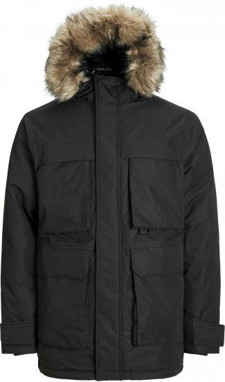Jack & Jones STAR Parka Black - Bundy - Bundy Nadmerné Veľkosti 2XL-8XL