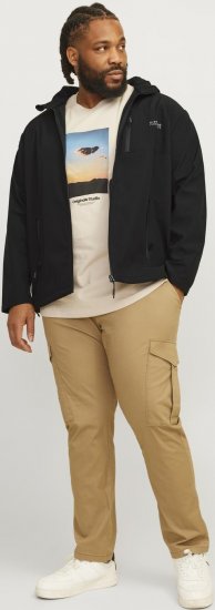 Jack & Jones JJTAYLOR Softshell Jacket Black - Bundy - Bundy Nadmerné Veľkosti 2XL-8XL