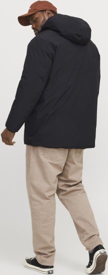 Jack & Jones KEEN Windproof Parka Black - Bundy - Bundy Nadmerné Veľkosti 2XL-8XL