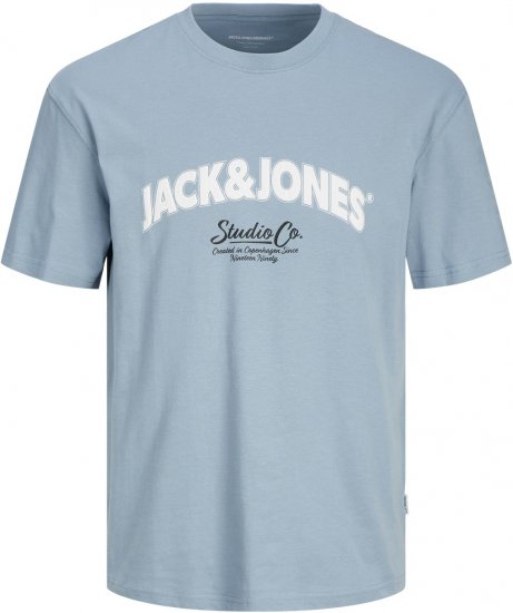 Jack & Jones JORBRONX T-Shirt Light Blue - Tričká - Nadrozmerné tričká - 2XL-14XL