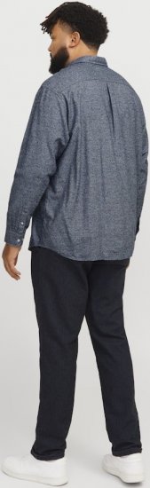 Jack & Jones NORRIS Flannel Long Sleeve Shirt Navy Blazer - Košele - Košele 2XL-10XL
