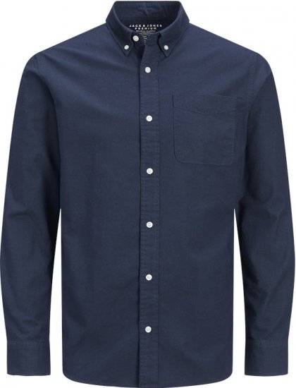 Jack & Jones Brook Oxford Long Sleeve Shirt Navy Blazer - Košele - Košele 2XL-10XL