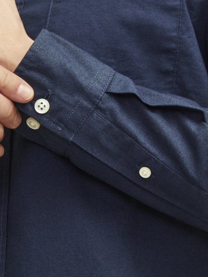 Jack & Jones Brook Oxford Long Sleeve Shirt Navy Blazer - Košele - Košele 2XL-10XL