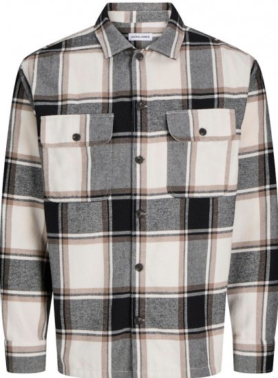 Jack & Jones Charge Overshirt Long Sleeve Crockery - Košele - Košele 2XL-10XL