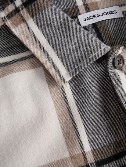 Jack & Jones Charge Overshirt Long Sleeve Crockery - Košele - Košele 2XL-10XL