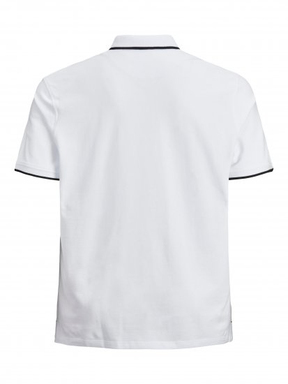 Jack & Jones PAULOS Short Sleeve Polo White/PS - Polokošele - Polokošele 2XL-8XL