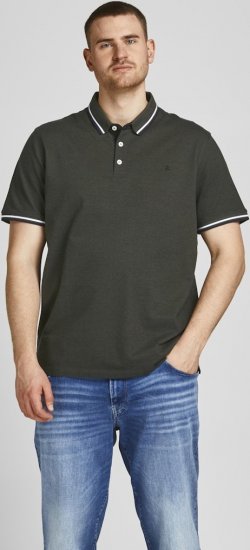 Jack & Jones PAULOS Short Sleeve Polo Green/PLAY 1 - Polokošele - Polokošele 2XL-8XL
