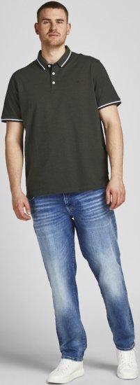 Jack & Jones PAULOS Short Sleeve Polo Green/PLAY 1 - Polokošele - Polokošele 2XL-8XL