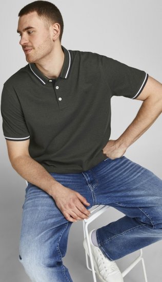 Jack & Jones PAULOS Short Sleeve Polo Green/PLAY 1 - Polokošele - Polokošele 2XL-8XL