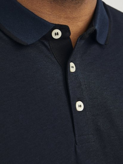 Jack & Jones PAULOS Short Sleeve Polo Dark Navy/PS - Polokošele - Polokošele 2XL-8XL