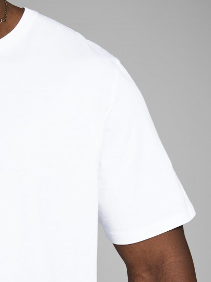 Jack & Jones Organic Basic T-shirt White - Tričká - Nadrozmerné tričká - 2XL-14XL