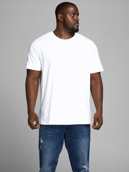 Jack & Jones Organic Basic T-shirt White - Tričká - Nadrozmerné tričká - 2XL-14XL