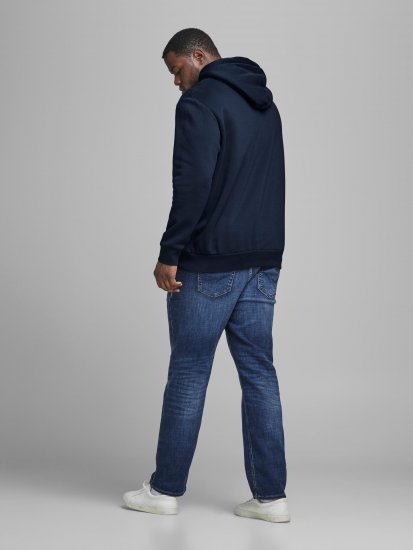 Jack & Jones Elogo Sweat Hood Navy Blazer - Mikiny & mikiny bez kapucne - Mikiny & Mikiny s Kapucňou 2XL-12XL