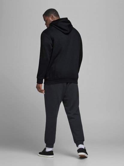 Jack & Jones Elogo Sweat Hood Black - Mikiny & mikiny bez kapucne - Mikiny & Mikiny s Kapucňou 2XL-12XL