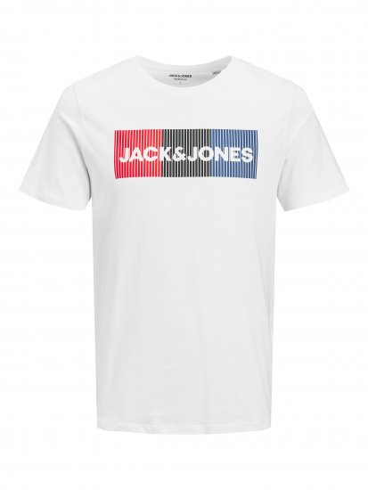 Jack & Jones JJECORP Logo Play T-Shirt White - Tričká - Nadrozmerné tričká - 2XL-14XL