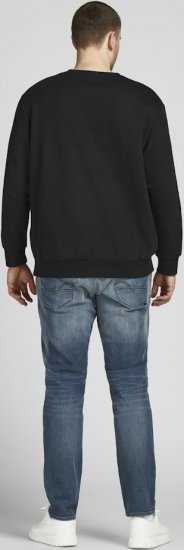 Jack & Jones Basic Sweatshirt Black - Mikiny & mikiny bez kapucne - Mikiny & Mikiny s Kapucňou 2XL-12XL