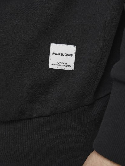 Jack & Jones Basic Sweatshirt Black - Mikiny & mikiny bez kapucne - Mikiny & Mikiny s Kapucňou 2XL-12XL
