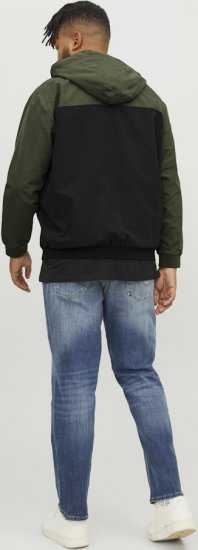 Jack & Jones RUSH Bomber Jacket with Hood Green - Bundy - Bundy Nadmerné Veľkosti 2XL-8XL