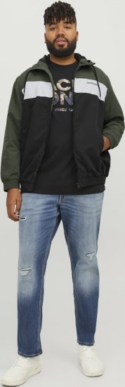Jack & Jones RUSH Bomber Jacket with Hood Green - Bundy - Bundy Nadmerné Veľkosti 2XL-8XL
