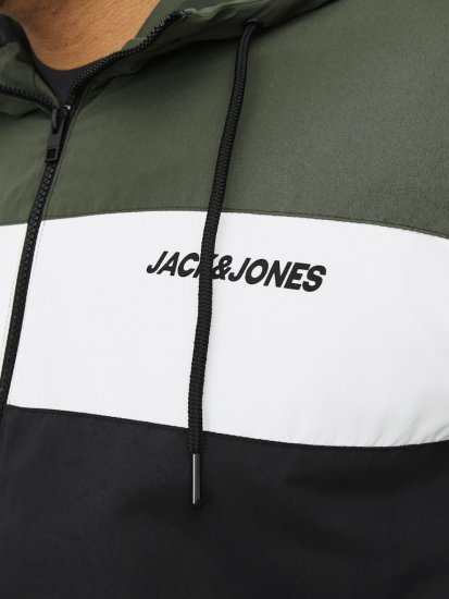 Jack & Jones RUSH Bomber Jacket with Hood Green - Bundy - Bundy Nadmerné Veľkosti 2XL-8XL