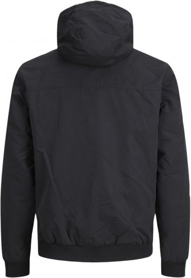 Jack & Jones RUSH SOLID Bomber Jacket with Hood Black - Bundy - Bundy Nadmerné Veľkosti 2XL-8XL
