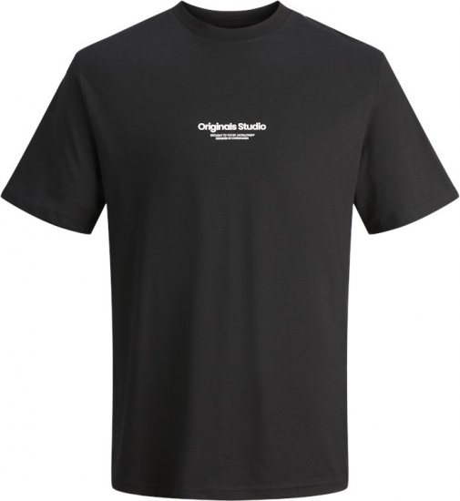 Jack & Jones ESTERBRO T-Shirt Black - Tričká - Nadrozmerné tričká - 2XL-14XL
