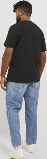 Jack & Jones ESTERBRO T-Shirt Black - Tričká - Nadrozmerné tričká - 2XL-14XL