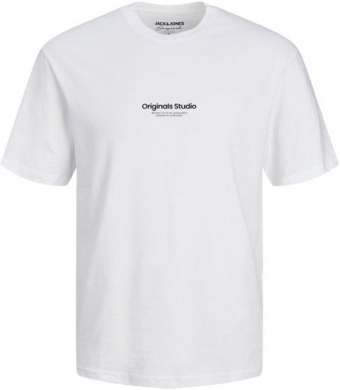 Jack & Jones ESTERBRO T-Shirt Bright White - Tričká - Nadrozmerné tričká - 2XL-14XL