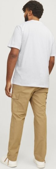 Jack & Jones ESTERBRO T-Shirt Bright White - Tričká - Nadrozmerné tričká - 2XL-14XL