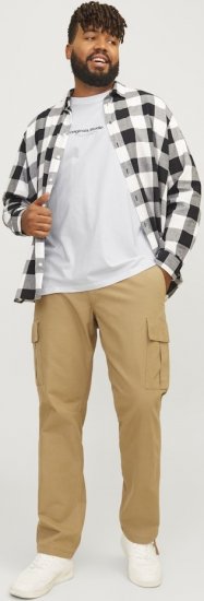 Jack & Jones ESTERBRO T-Shirt Bright White - Tričká - Nadrozmerné tričká - 2XL-14XL