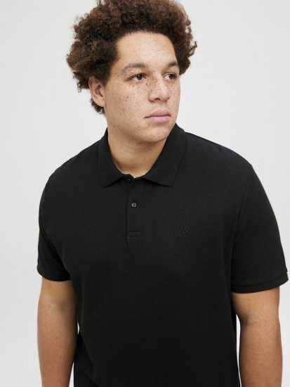Jack & Jones AUSTIN CLASSIC Polo Black - Polokošele - Polokošele 2XL-8XL
