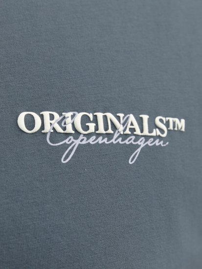 Jack & Jones Lington Crew Neck T-Shirt Grey - Tričká - Nadrozmerné tričká - 2XL-14XL