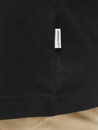 Jack & Jones Lington Crew Neck T-Shirt Black - Tričká - Nadrozmerné tričká - 2XL-14XL
