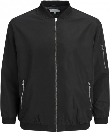 Jack & Jones RUSH Bomber Jacket Black - Bundy - Bundy Nadmerné Veľkosti 2XL-8XL
