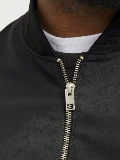 Jack & Jones RUSH Bomber Jacket Black - Bundy - Bundy Nadmerné Veľkosti 2XL-8XL