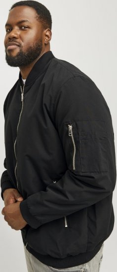 Jack & Jones RUSH Bomber Jacket Black - Bundy - Bundy Nadmerné Veľkosti 2XL-8XL