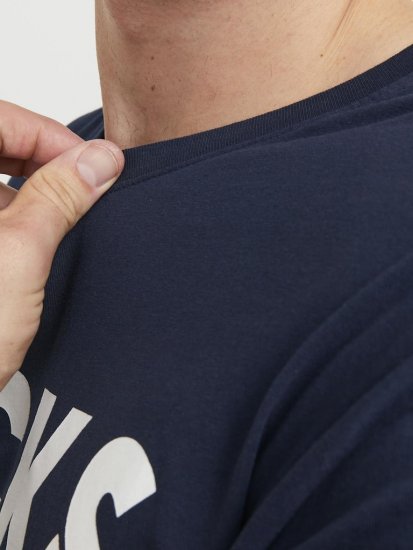 Jack & Jones CORP Logo T-Shirt Navy Blazer - Tričká - Nadrozmerné tričká - 2XL-14XL
