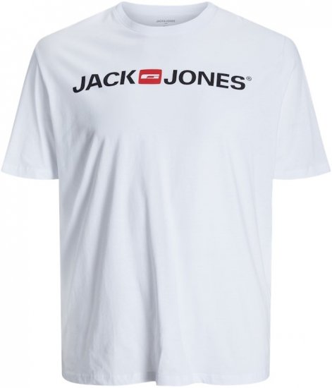 Jack & Jones JJECORP LOGO T-Shirt White - Tričká - Nadrozmerné tričká - 2XL-14XL