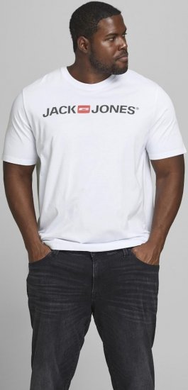Jack & Jones JJECORP LOGO T-Shirt White - Tričká - Nadrozmerné tričká - 2XL-14XL