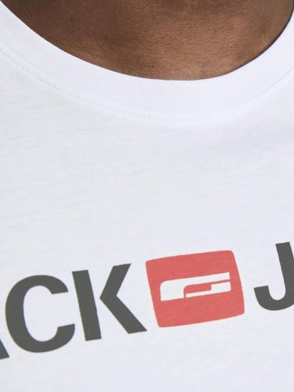 Jack & Jones JJECORP LOGO T-Shirt White - Tričká - Nadrozmerné tričká - 2XL-14XL