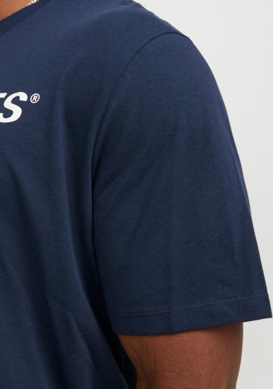 Jack & Jones Corp Logo Crew Neck T-Shirt Navy Blazer - Tričká - Nadrozmerné tričká - 2XL-14XL