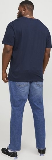 Jack & Jones Corp Logo Crew Neck T-Shirt Navy Blazer - Tričká - Nadrozmerné tričká - 2XL-14XL