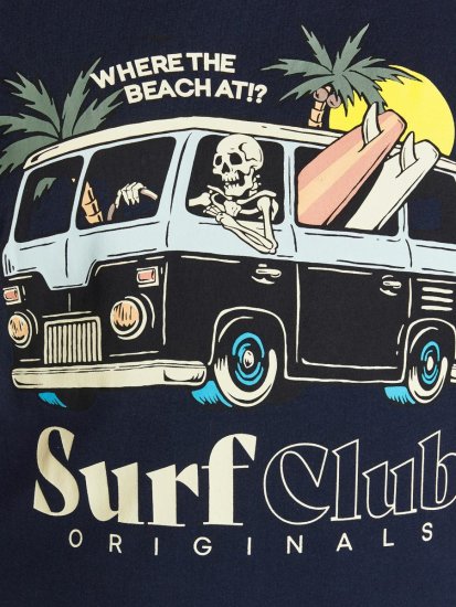 Jack & Jones Summerskull T-Shirt Navy Blazer - Tričká - Nadrozmerné tričká - 2XL-14XL
