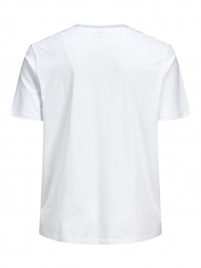 Jack & Jones Rocto T-shirt White - Tričká - Nadrozmerné tričká - 2XL-14XL