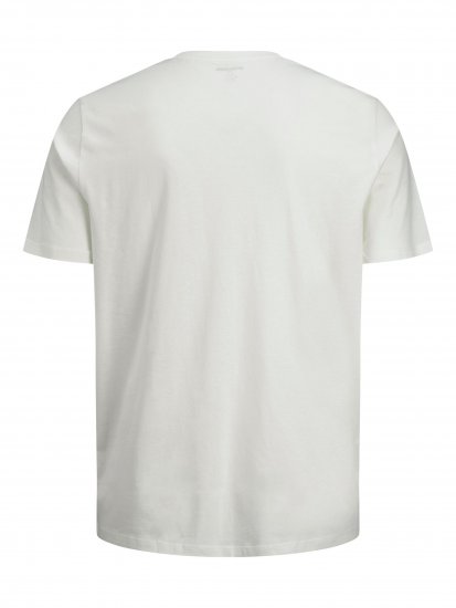 Jack & Jones JJELOGO TEE White - Tričká - Nadrozmerné tričká - 2XL-14XL